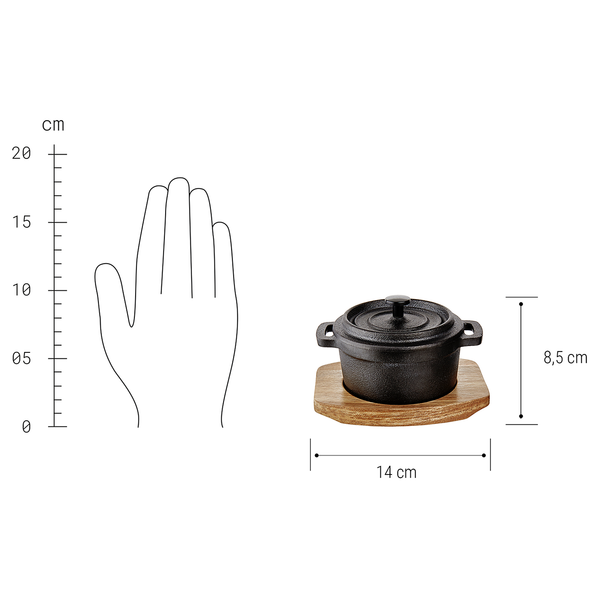 Mini-Serviertopf HOT IRON - Gusseisen - Schwarz