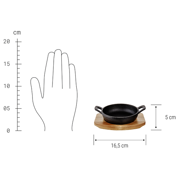 Mini-Servierpfanne HOT IRON - Gusseisen - Schwarz