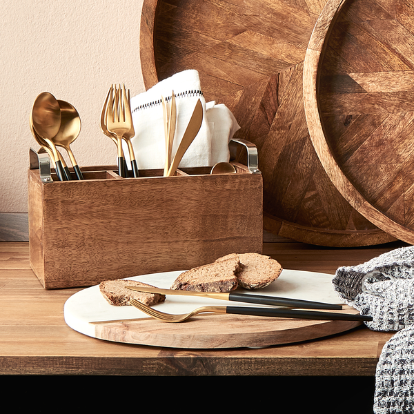 Besteckträger STANDARD SUPPLY - Mangoholz - Braun