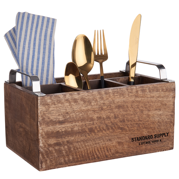 Besteckträger STANDARD SUPPLY - Mangoholz - Braun