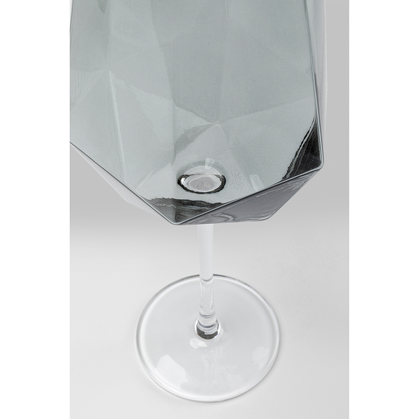 Weinglas Diamond Smoke (4er-Set) - Glas - Transparent / Grau