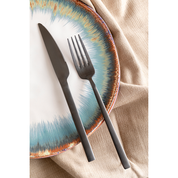 Besteck-Set Gloria (16-teilig) - Edelstahl - Schwarz