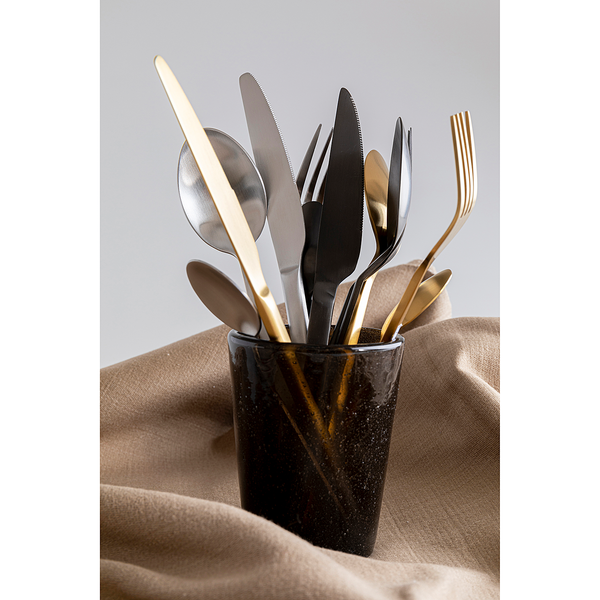 Besteck-Set Gloria (16-teilig) - Edelstahl - Schwarz