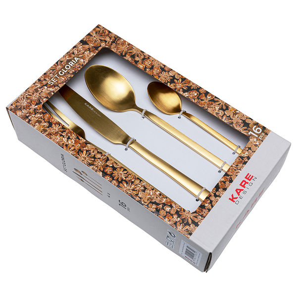Besteck-Set Gloria (16-teilig) - Edelstahl - Gold