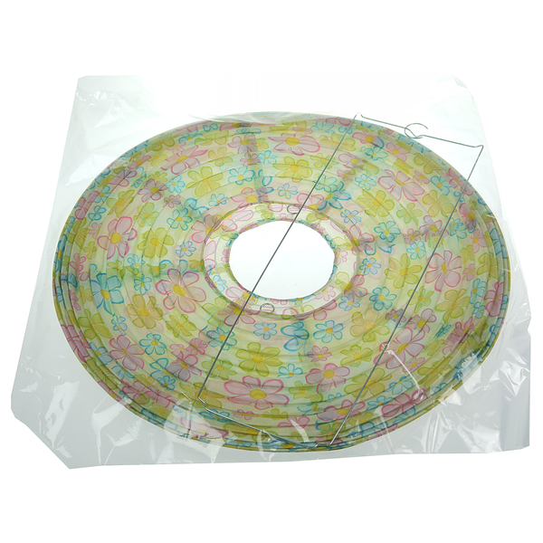 Lampenschirm Bunte Blumen - Papier / Eisen - 1-flammig
