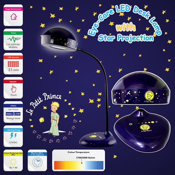 LED-Kinderzimmerleuchte Prinz II - Polycarbonat / Eisen - 1-flammig