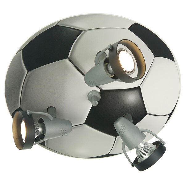 Kinderzimmerleuchte Fußball IV - Eisen / Polyacryl - 3-flammig