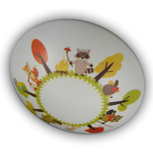 Kinderzimmerleuchte Waldtiere IV - Polyacryl - 5-flammig