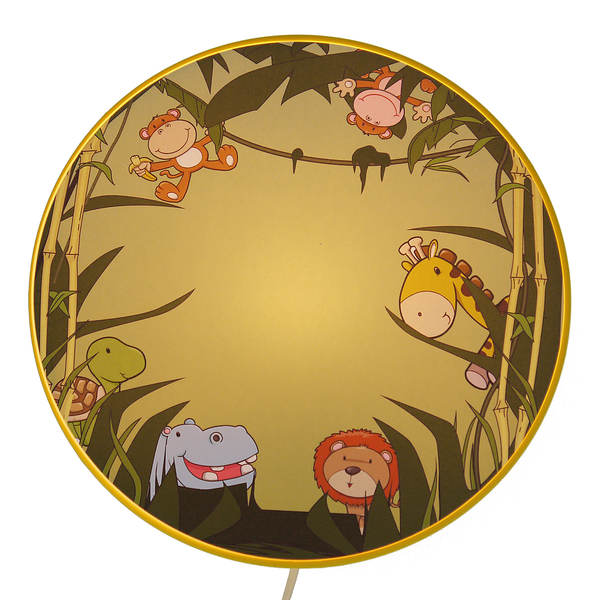 Kinderzimmerleuchte Wilde Tiere IV - Polycarbonat - 1-flammig