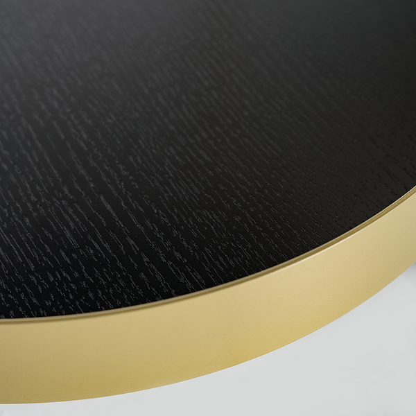 Servierwagen GLENDING - Keramik / Stahl - Marmor Braun Dekor / Gold