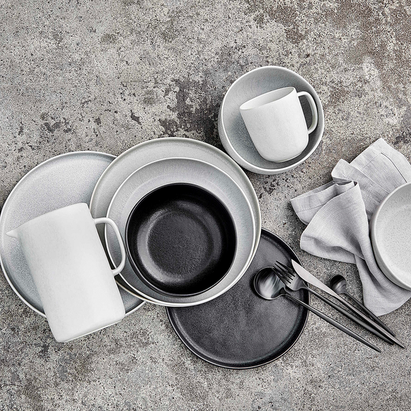 Geschirr-Set CASA NOVA 12-teilig - Steinzeug - Grau