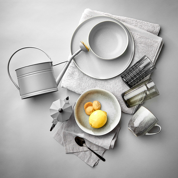 Geschirr-Set CASA NOVA 12-teilig - Steinzeug - Grau