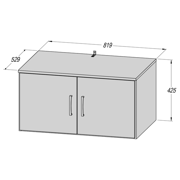 Schrankaufsatz Naja - Eiche Sonoma Dekor - Breite: 82 cm
