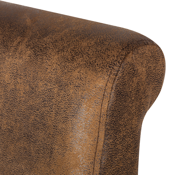 Polsterstuhl Nello IV (2er-Set) - Braun - Microfaser - Gummibaum - 47 x 108 x 64 cm