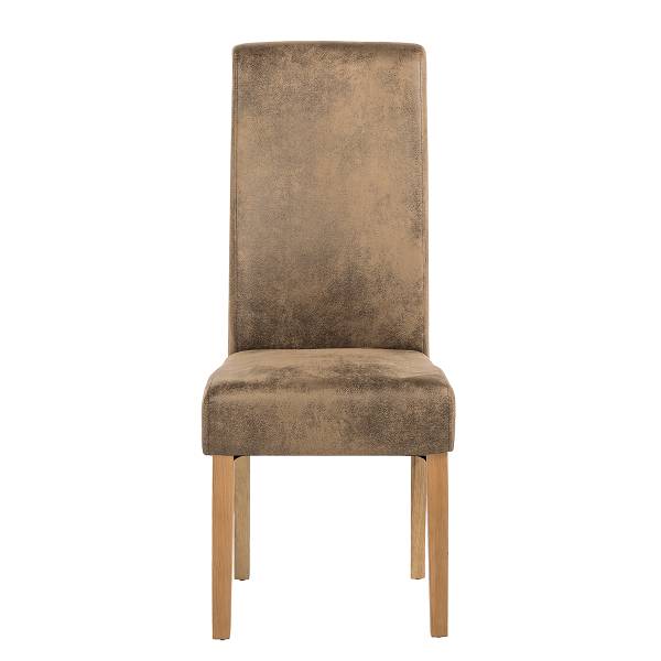 Polsterstuhl Nello III - Braun - Microfaser - Eiche - 47 x 108 x 64 cm