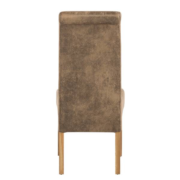 Polsterstuhl Nello III - Braun - Microfaser - Eiche - 47 x 108 x 64 cm