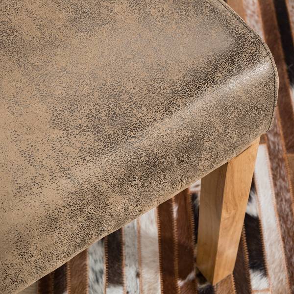Polsterstuhl Nello III - Braun - Microfaser - Eiche - 47 x 108 x 64 cm