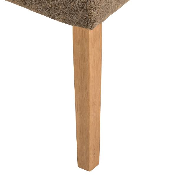 Polsterstuhl Nello III - Braun - Microfaser - Eiche - 47 x 108 x 64 cm