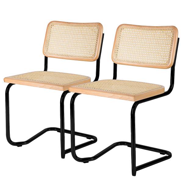 Freischwinger HOLM 2er-Set - Buche - Schwarz
