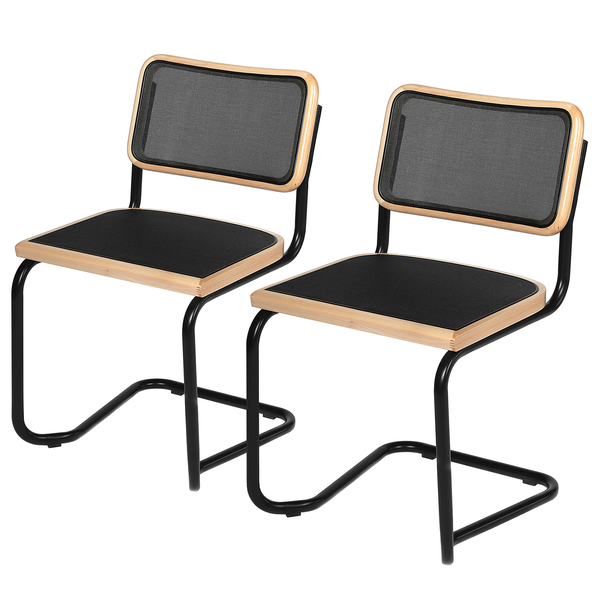 Freischwinger HOLM 2er-Set  Mesh - Schwarz