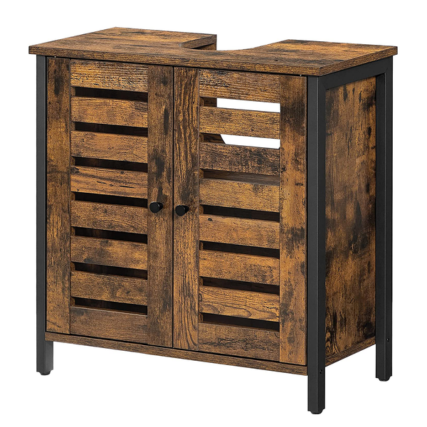 Waschbeckenunterschrank Jamban III - Braun / Schwarz
