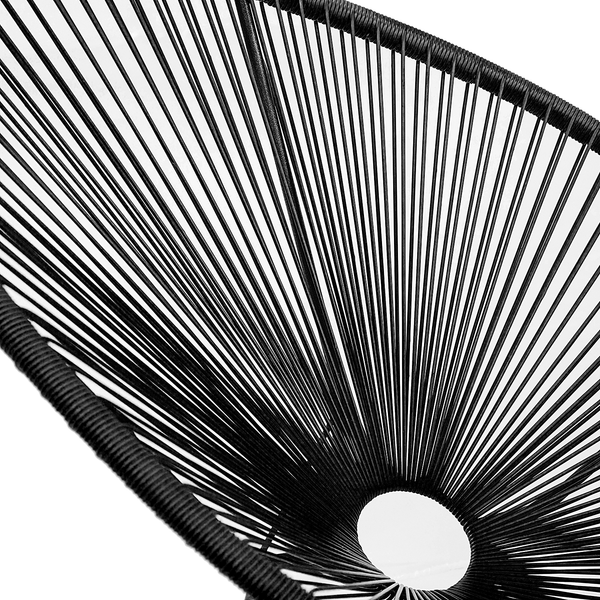 Sitzgruppe Copacabana 3-teilig - Stahl / Polyrattan - Schwarz