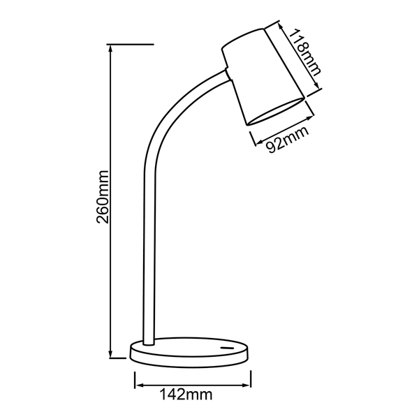 LED-Tischleuchte Illa - Acrylglas - 1-flammig