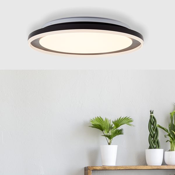 LED-Deckenleuchte Pederson - ABS / Eisen - 1-flammig