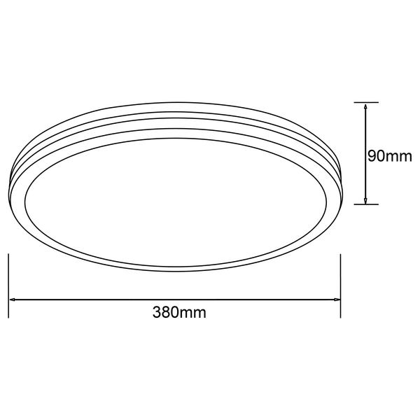 LED-Deckenleuchte Laskos - Acrylglas / Eisen - 1-flammig
