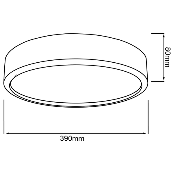 LED-Deckenleuchte Slimline - Acrylglas / Eisen - 1-flammig
