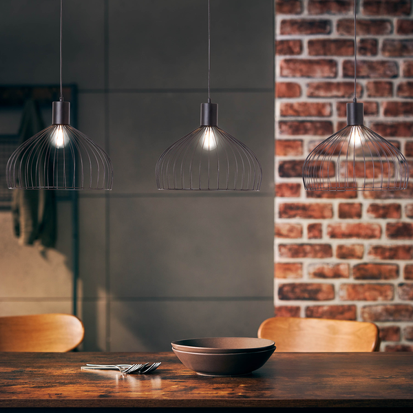 Pendelleuchte Blacky II - Eisen - 3-flammig