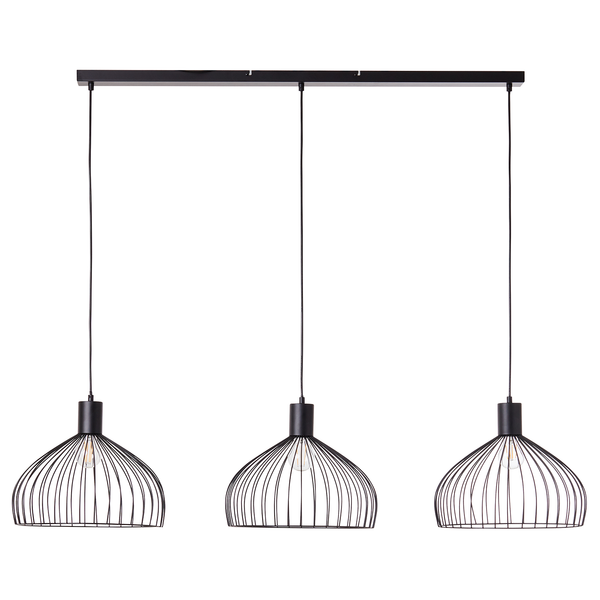 Pendelleuchte Blacky II - Eisen - 3-flammig