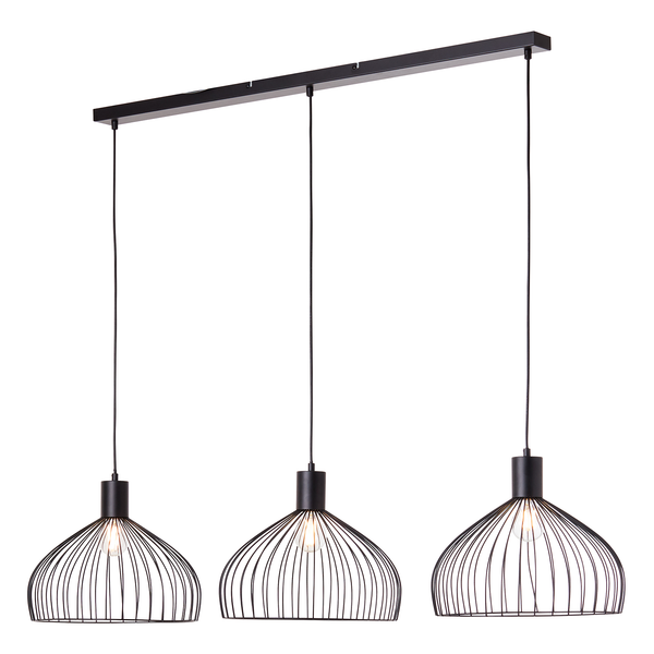 Pendelleuchte Blacky II - Eisen - 3-flammig