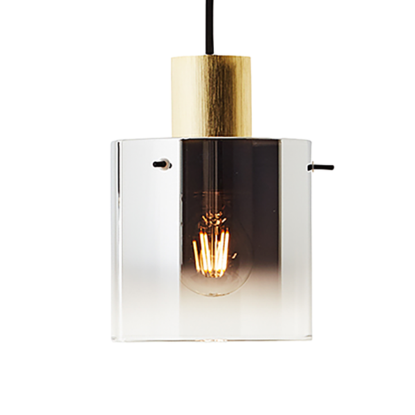Pendelleuchte Osaki I - Rauchglas / Aluminium - 1-flammig
