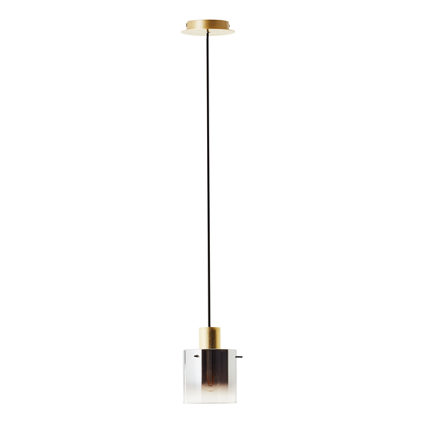 Pendelleuchte Osaki I - Rauchglas / Aluminium - 1-flammig