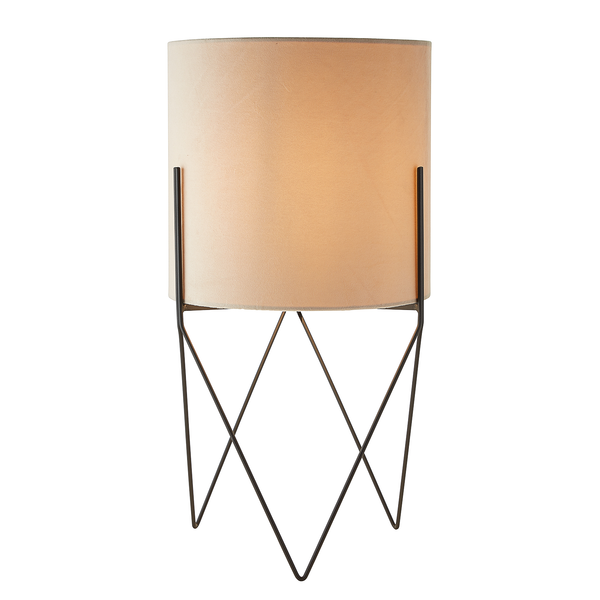 Stehleuchte Atami - Mischgewebe / Stahl - 1-flammig - Beige
