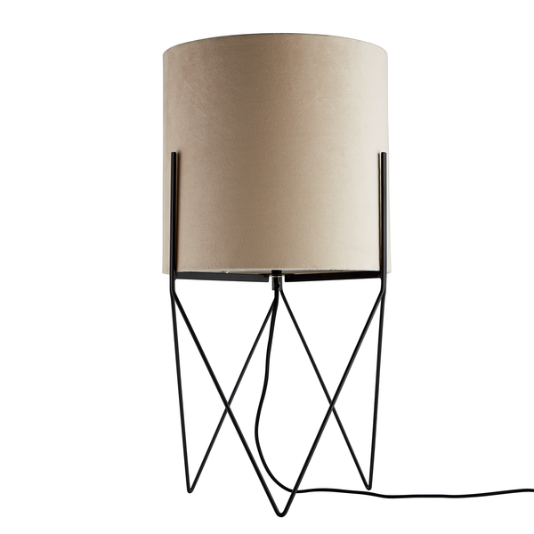 Stehleuchte Atami - Mischgewebe / Stahl - 1-flammig - Beige