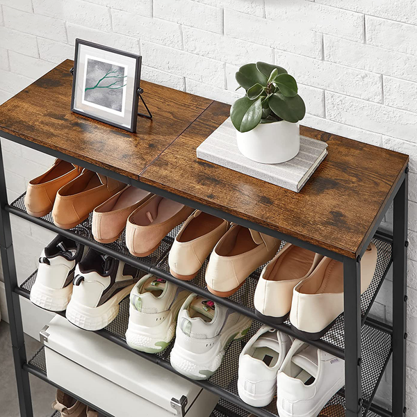 Schuhregal Bettyhill III - Braun / Schwarz