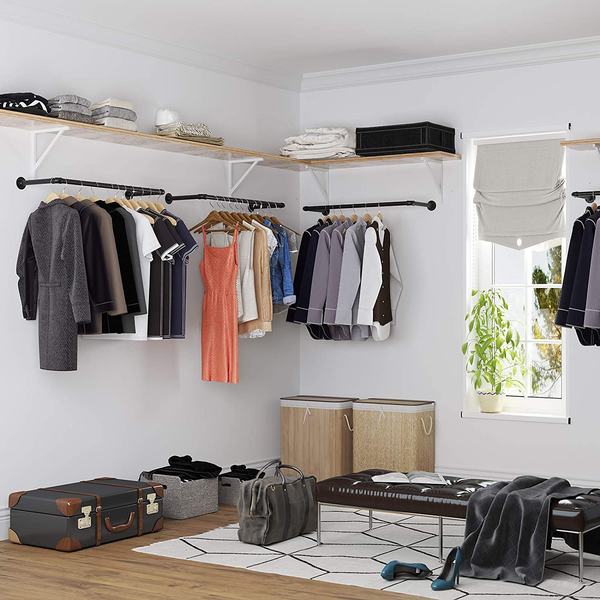 Wandgarderobe Wellsville (2er-Set) - Metall - Schwarz