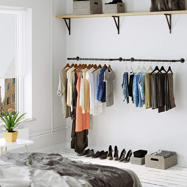 Wandgarderobe Wellsville (2er-Set) - Metall - Schwarz