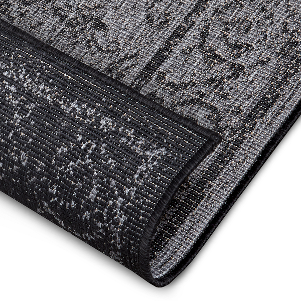 Outdoorteppich Cebu - Polypropylen - Silber / Grau - 80 x 150 cm