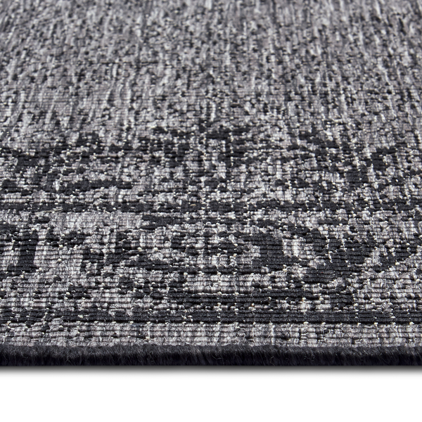 Outdoorteppich Cebu - Polypropylen - Silber / Grau - 80 x 150 cm