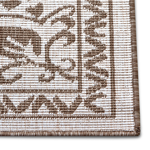 Outdoorteppich Leyte - Polypropylene - Beige / Braun - 80 x 150 cm
