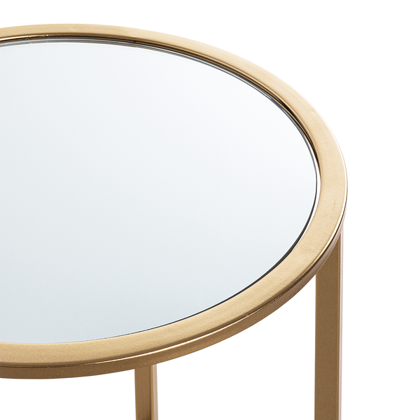 Beistelltisch Tetford Breite: 39 cm - Glas / Metall - Gold