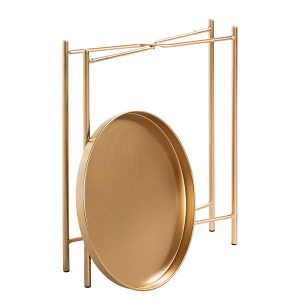 Beistelltisch Gilsay - Metall - Gold - Gold