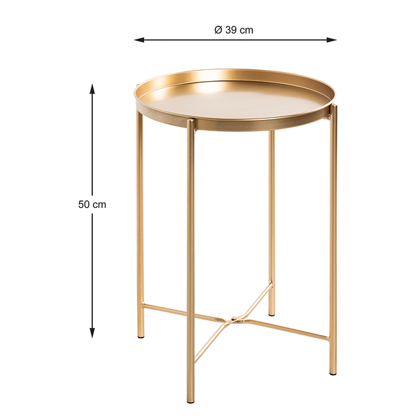 Beistelltisch Gilsay - Metall - Gold - Gold