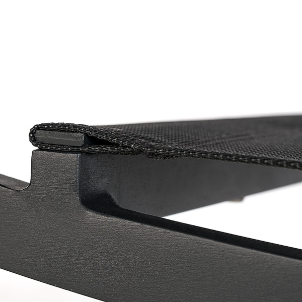 Gartenstuhl Daly mit Gitterstoff 2er-Set - Textilene / Aluminium - Schwarz
