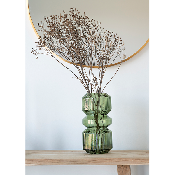 Vase Calden - Glas - Grün