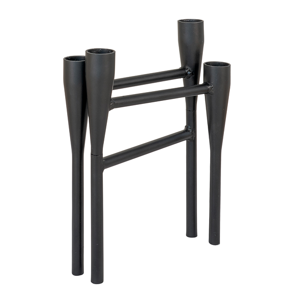 Kerzenhalter Betel - Metall - Schwarz