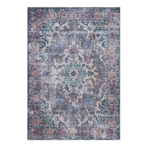 Waschbarer Kurzflorteppich Millie - Polyester - Blau - 120 x 170 cm